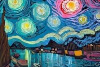 How to make van gogh starry night decoration