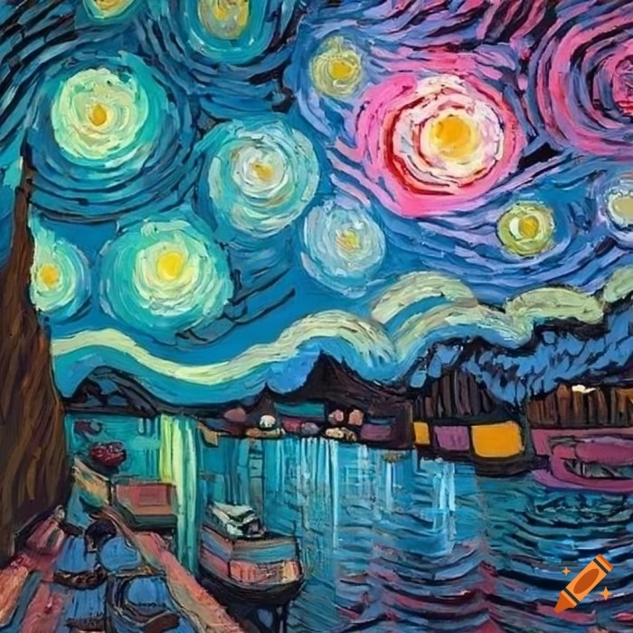 How to make van gogh starry night decoration