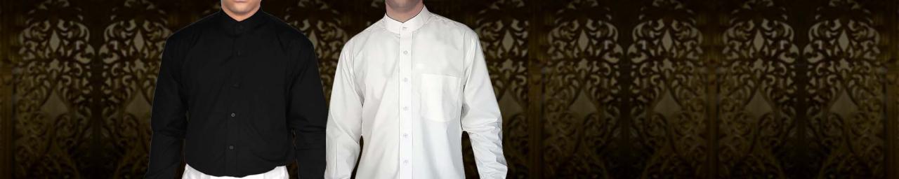 Mens nehru collar dress shirts