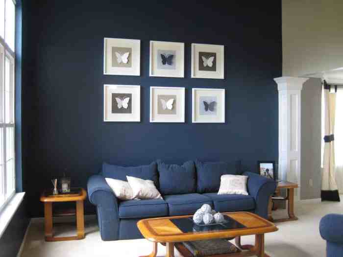 How to decorate a room with blue paint