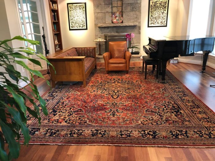 How to decorate living room with persian rug