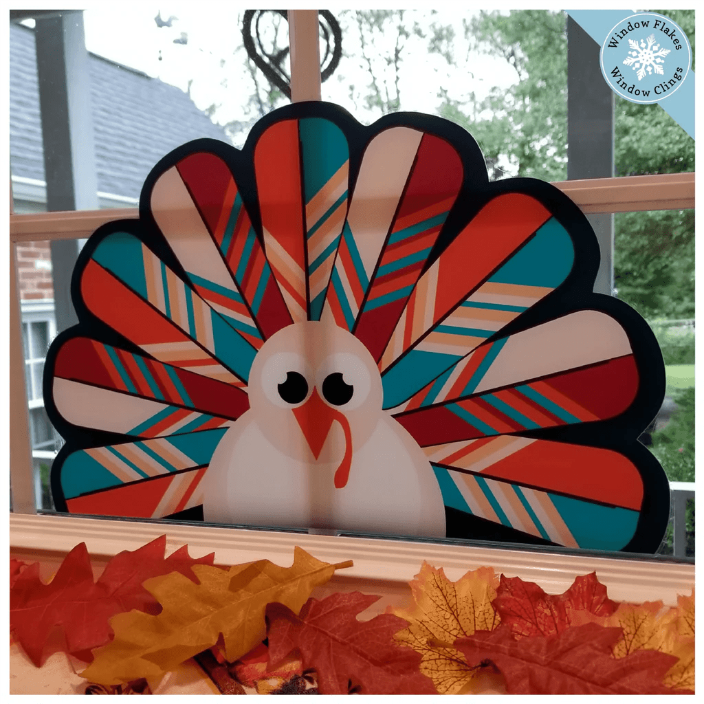 How to decorate the window for thanks giving