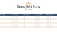 What are men's dress shirt sizes