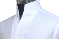 No collar mens dress shirt