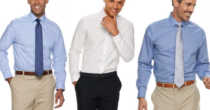 Kohls mens white dress shirt