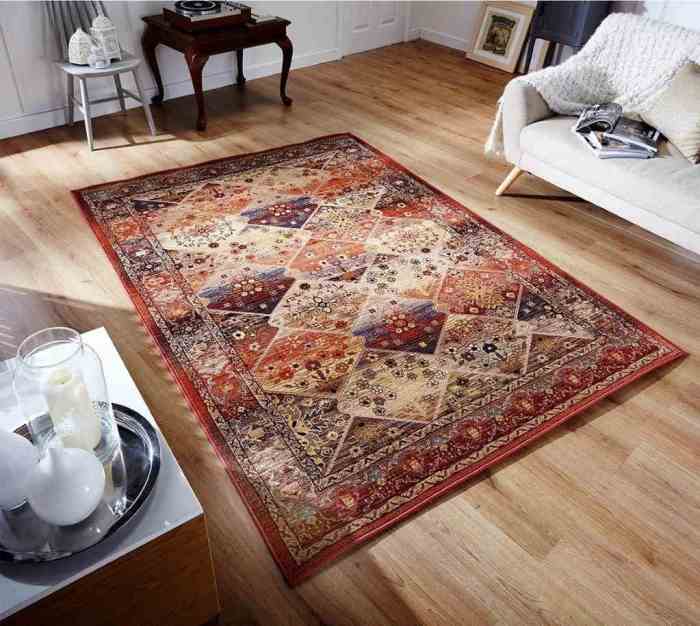 How to decorate living room with persian rug