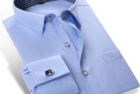 Men's dress shirts with different colored cuffs